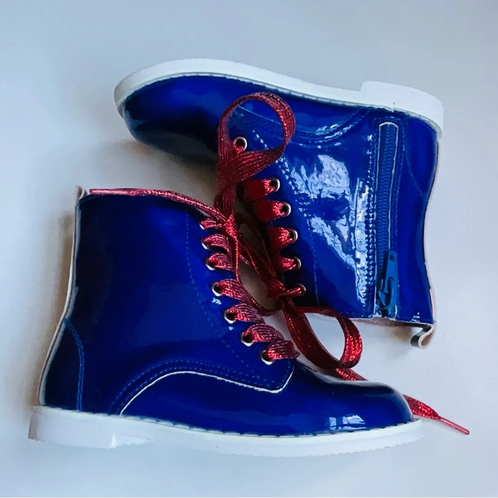 A Bear Co Blue Metallic Boots